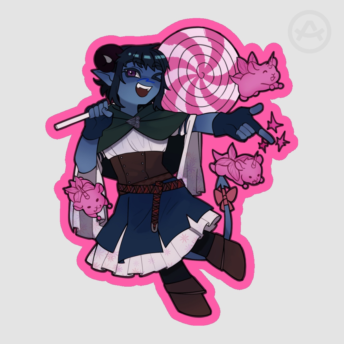 jester lavorre matte sticker| critical role: mighty nein