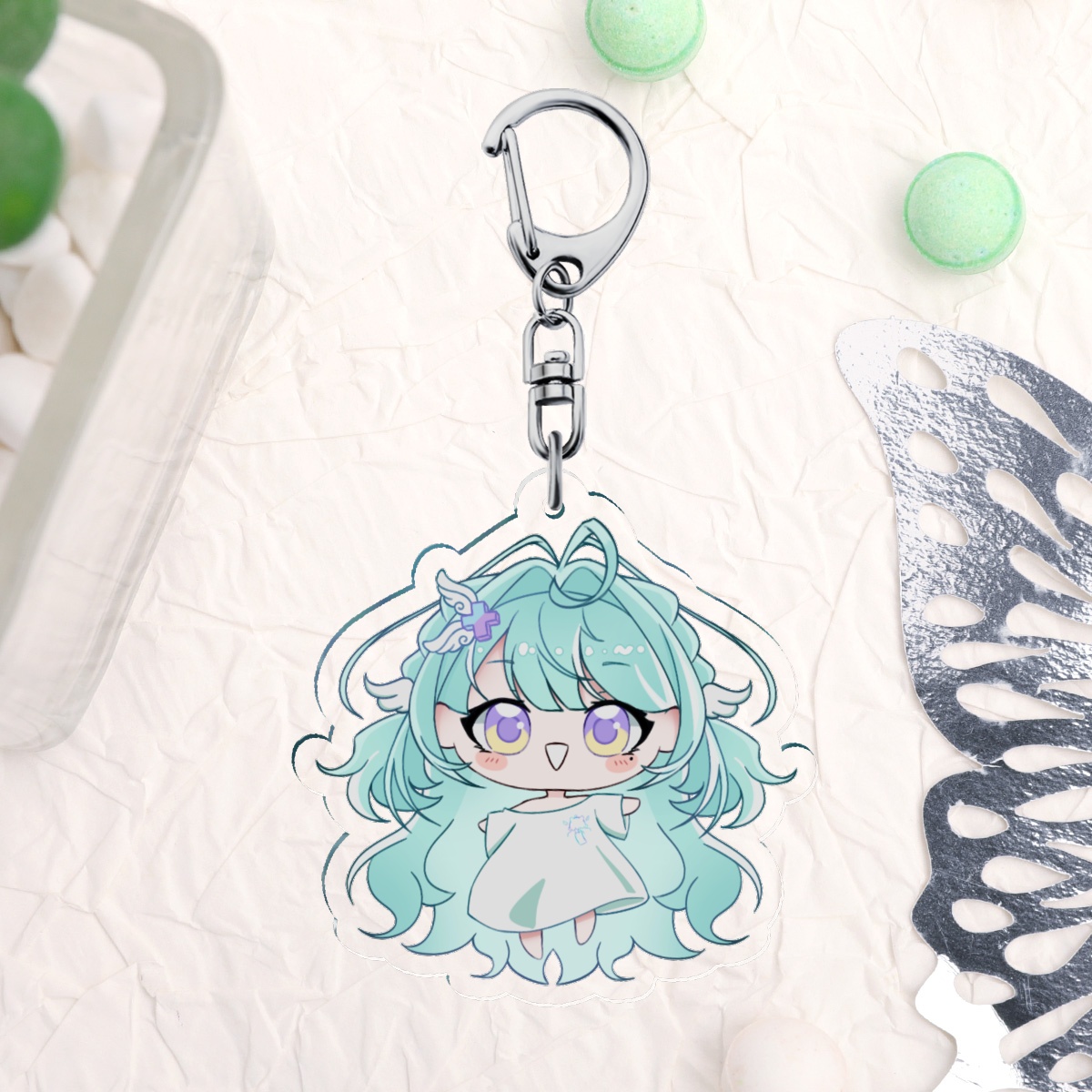 Bluebell Clear Acrylic Keychains