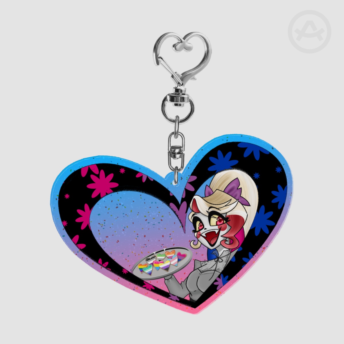 Neon Nights Charlie Keychain