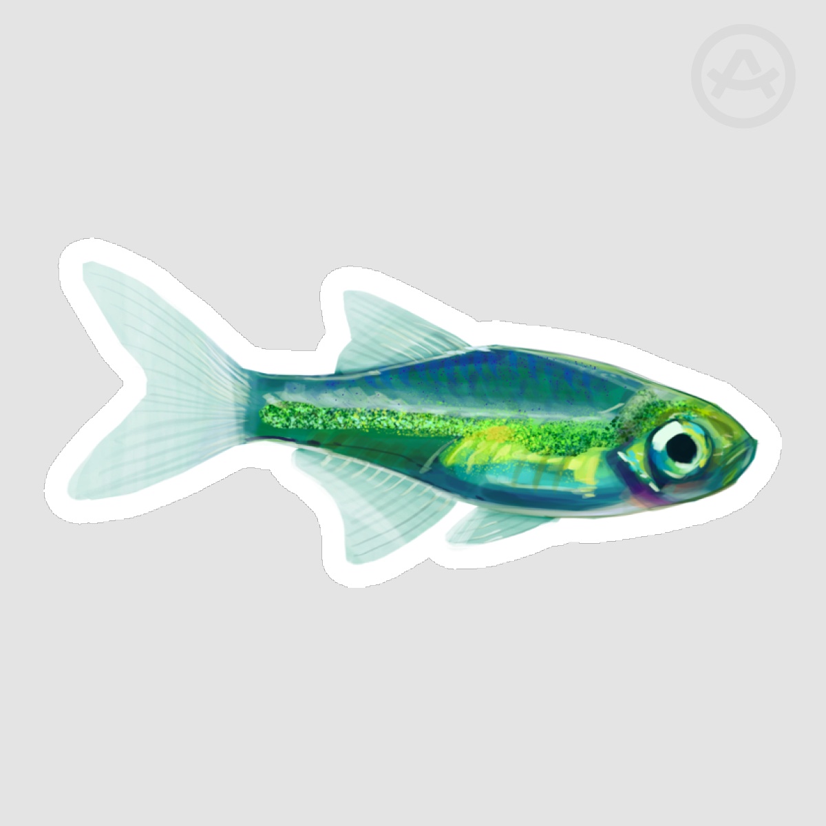 Green Fih - Sticker