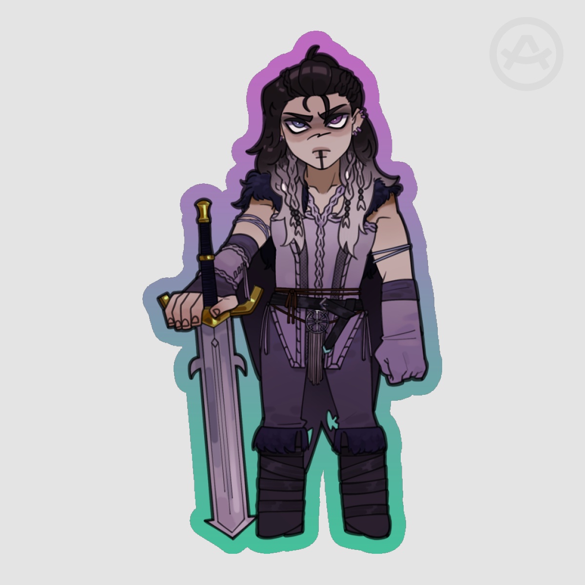 yasha nydoorin matte sticker | critical role: mighty nein