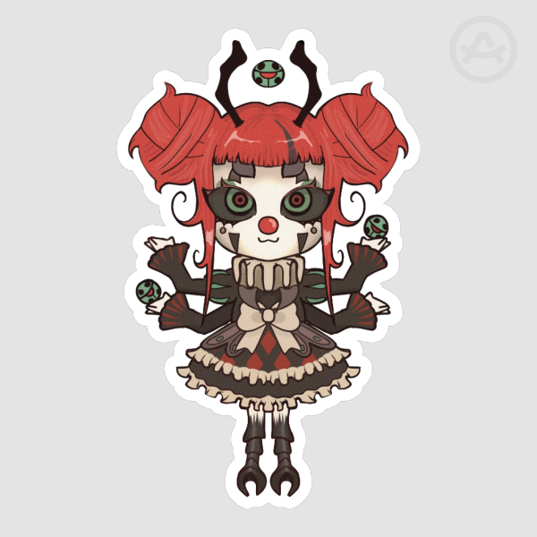"Clown Beri" Die Cut Sticker