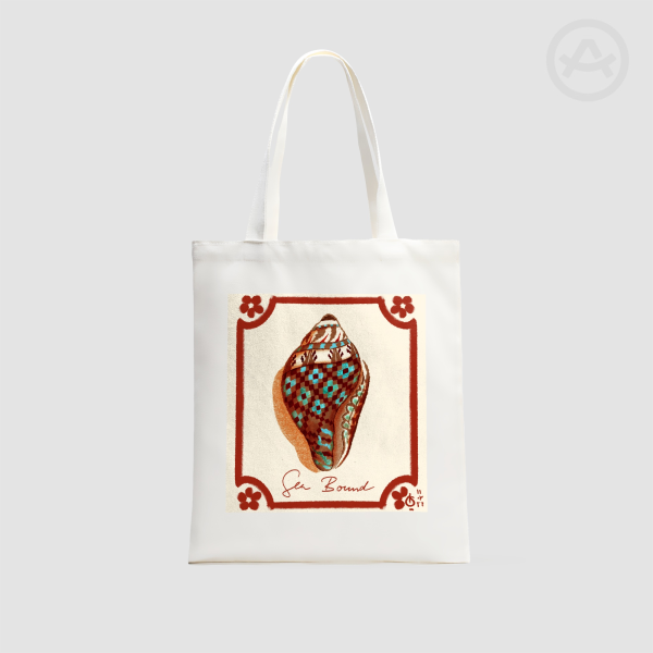 Fairuzi Vertical Part-print Canvas Tote Bags - 13.7″x15.7″(35x40cm)