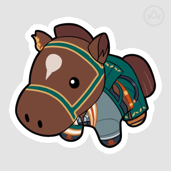 Sirius Symboli Horse Plushie Sticker