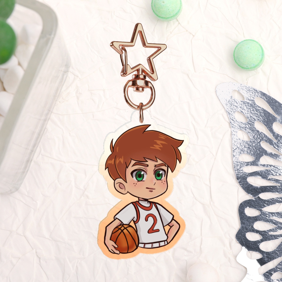 Wes Weston Danny phantom Colored Edge Acrylic Keychains
