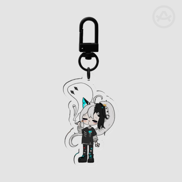 Cyan Acrylic Keychain