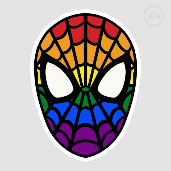 LGBTQ Pride Spidey Mask Sticker