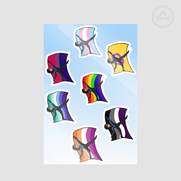 Nightwing Pride Flag Sticker Sheet