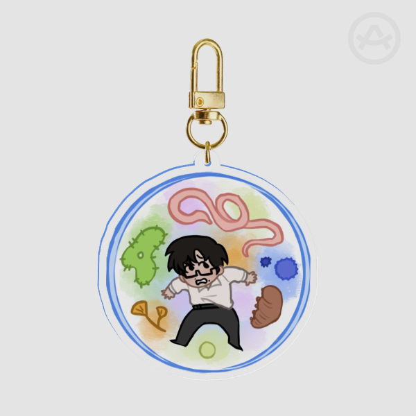 Henry's Parasite - Petri Dish Keychain
