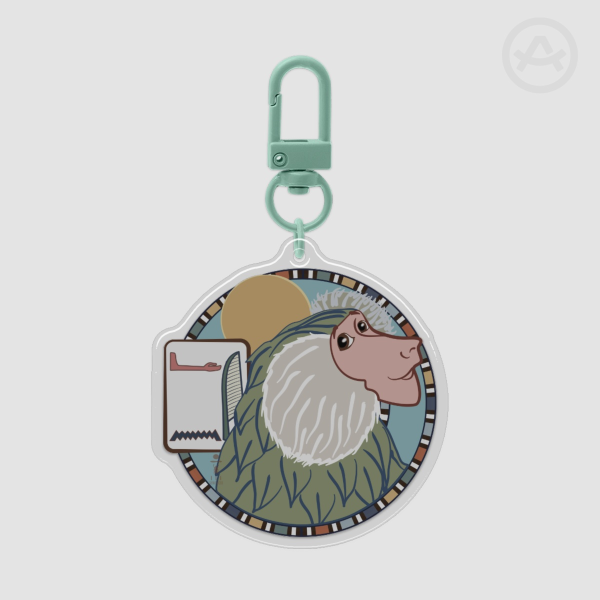 Ancient Egyptian Baboon mascot Epoxy Keychains