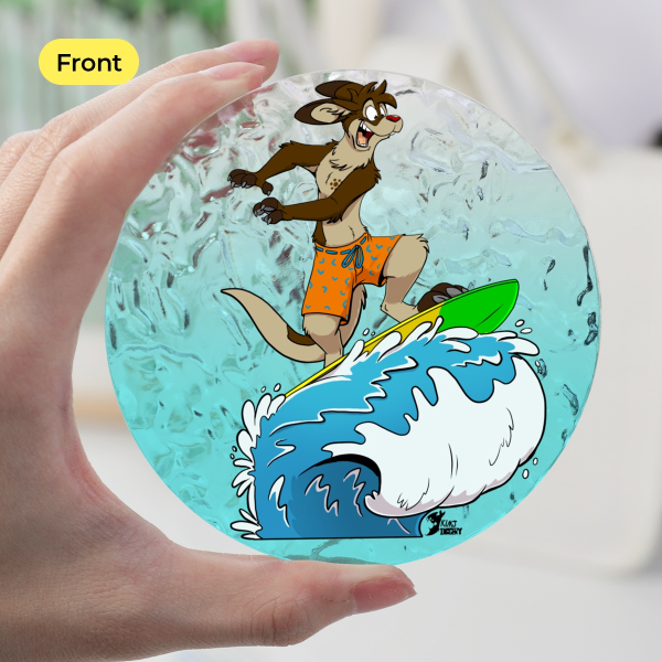 Surfs up Jawva Ripple Acrylic Coaster