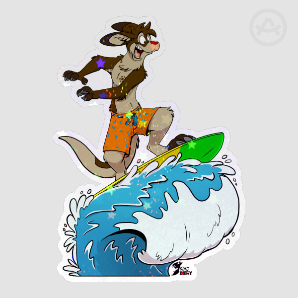 Surfs up Jawva Sticker