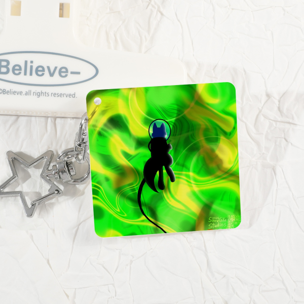 Petrova Line scene Lenticular Acrylic Pendant - 1.96"-Square, ①