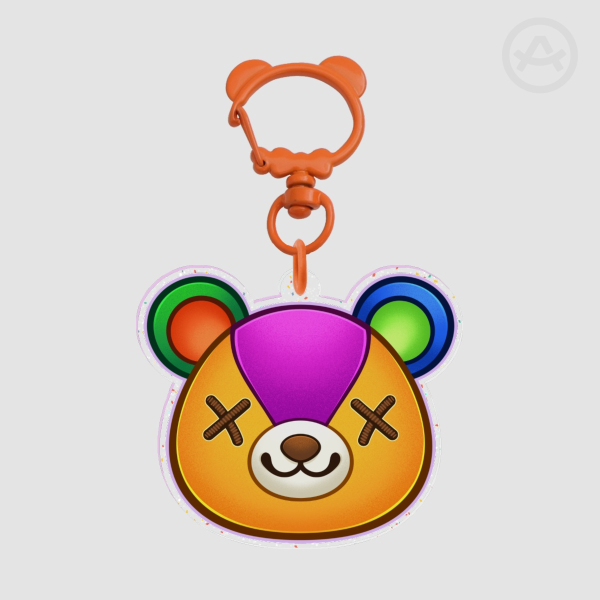 Stitches - glitter keychain