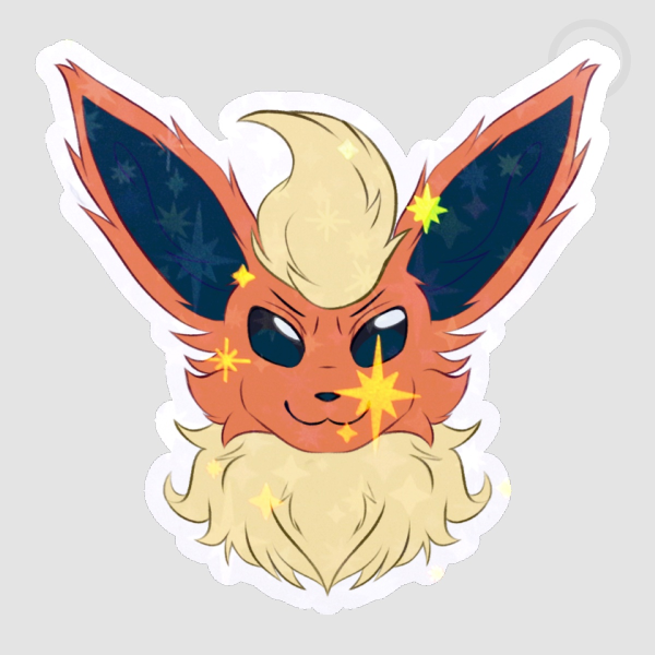 Flareon Eeveelution Pokemon Sticker