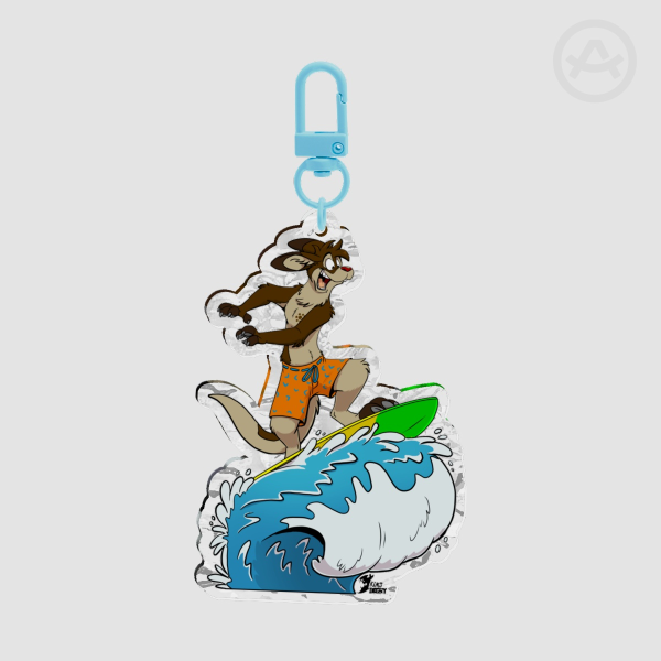 Surfs up Jawva Ripple Acrylic Keychain