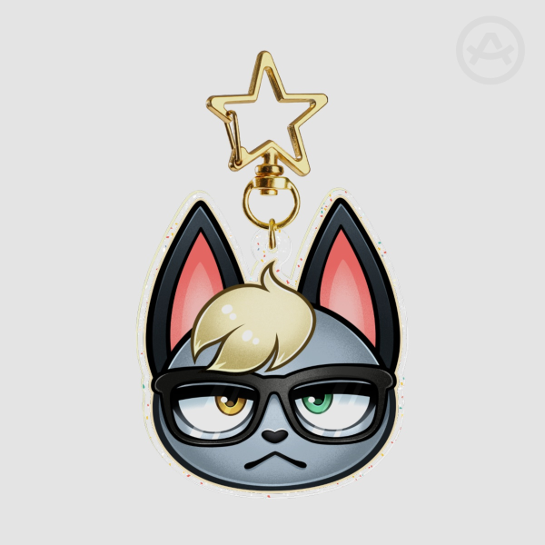 Raymond - glitter keychain