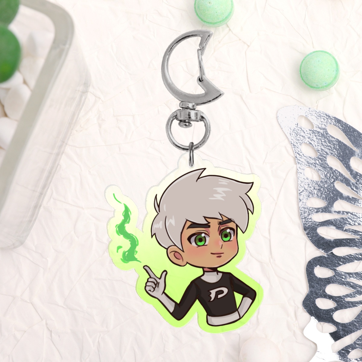 Danny phantom Colored Edge Acrylic Keychains