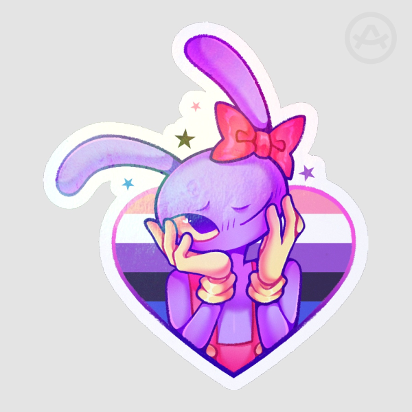 Jax Genderfluid Holo Sticker