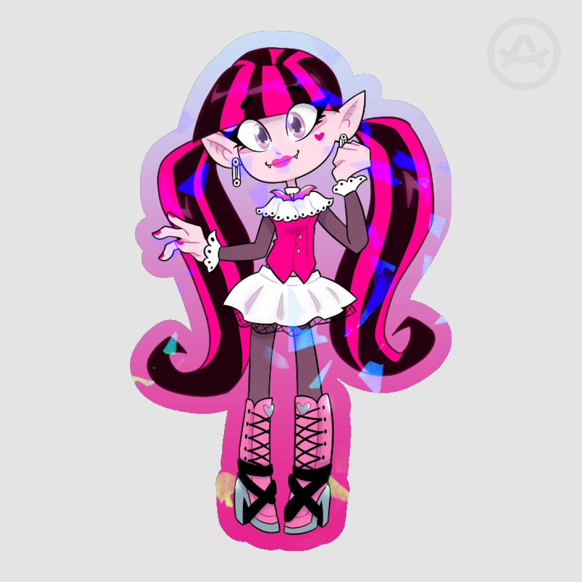 ⋆☆ Draculaura - Colour Edge Sticker - Monster High ☆⋆