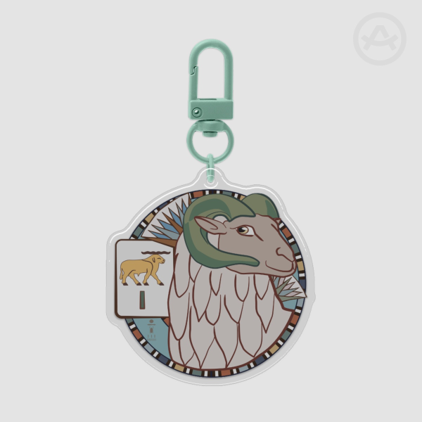 Ancient Egyptian Ram mascot Epoxy Keychains