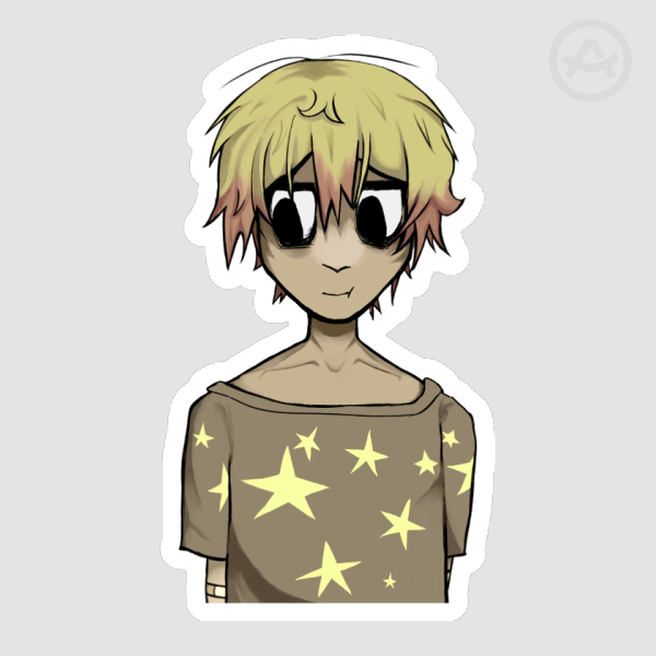 Child Tsukasa Tenma Tsumiko Design 2 Sticker Die Cut Coated Paper Soft Touch. Project Sekai Colorful Stage Featuring Hatsune Miku