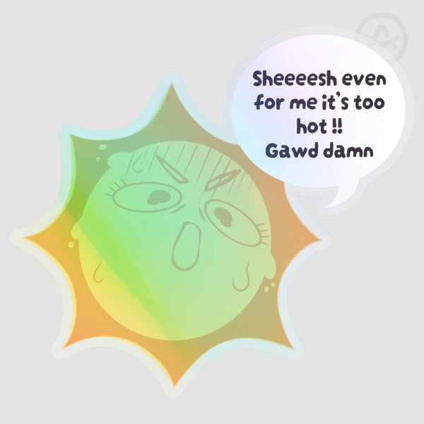 Clear TADC SUN PET Vinyl Die Cut Stickers
