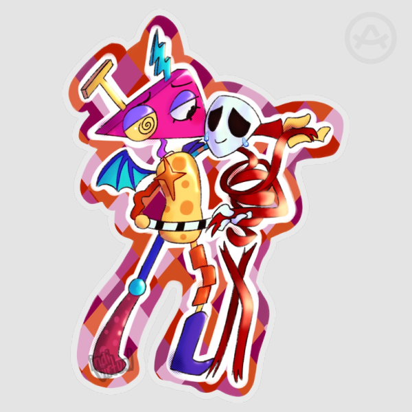 ˚｡⋆ Abstragedy - Clear Pride Sticker - Digital Circus ⋆⭒˚