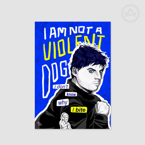 Max Verstappen "Not a violent dog" Poster