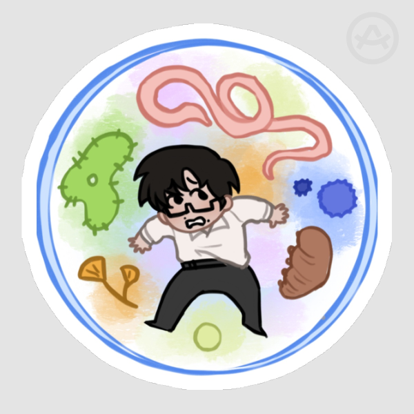 Henry's Parasite - Petri Dish Sticker