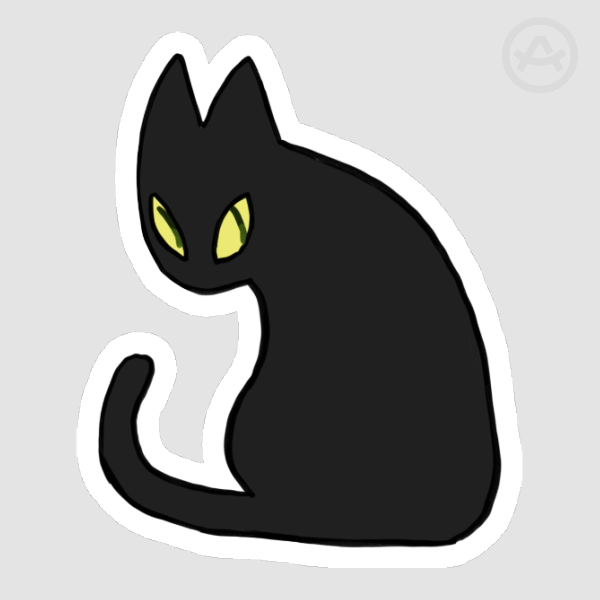 Judgy Black Cat Sticker