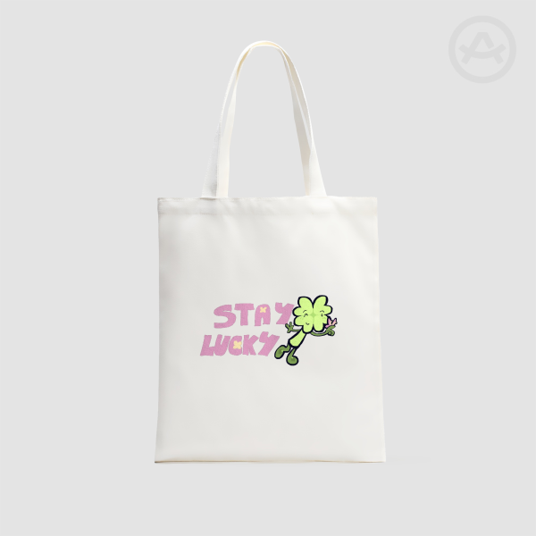Lucky Clover Inanimate Insanity --- Vertical Part-print Canvas Tote Bag