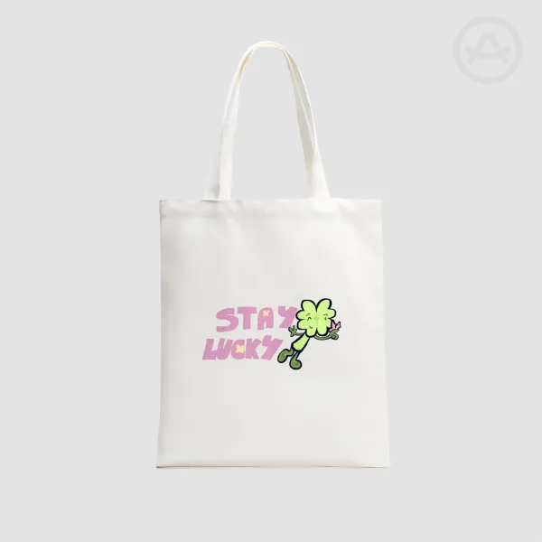 Lucky Clover Inanimate Insanity --- Vertical Part-print Canvas Tote Bag