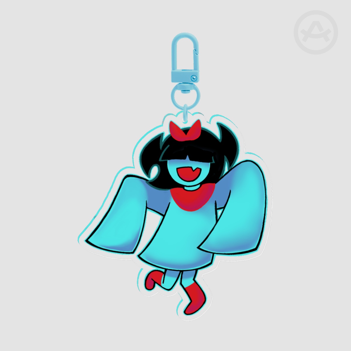 ( DELTARUNE CH. 5 ) Aqua Acrylic Keychain