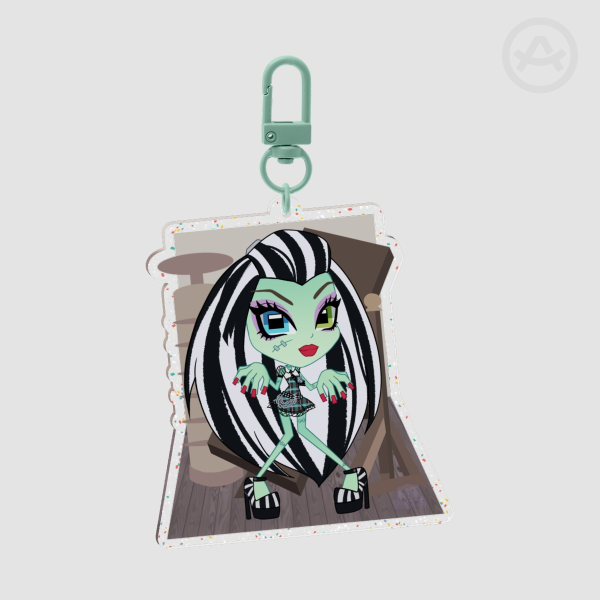 ☆ Frankie Stein Lab Glitter Acrylic Keychain ~