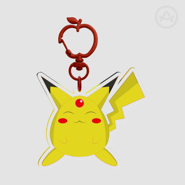 Mokona Inspired Pikachu Keychain