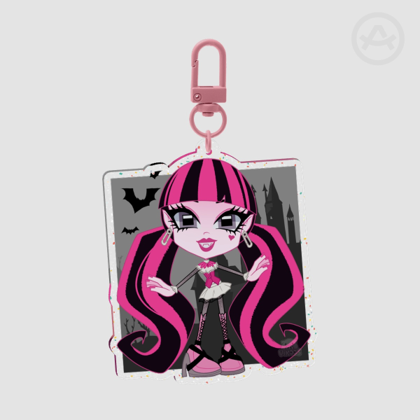 ☆ Draculaura Vampire Castle Glitter Acrylic Keychain ~