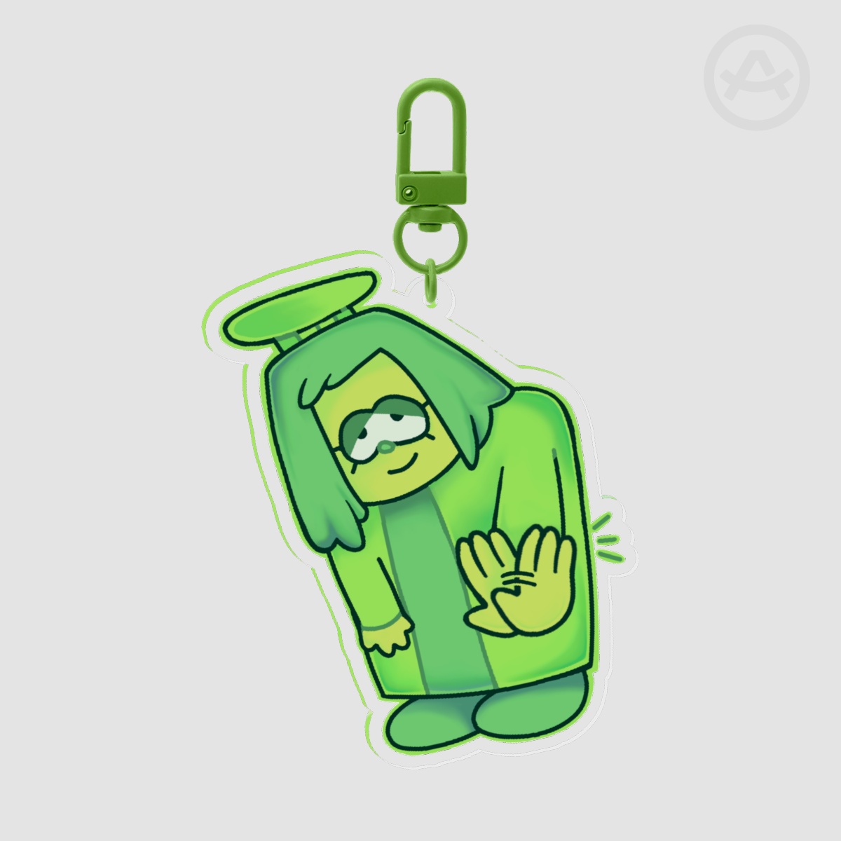 ( DELTARUNE CH. 5 ) Green Acrylic Keychain
