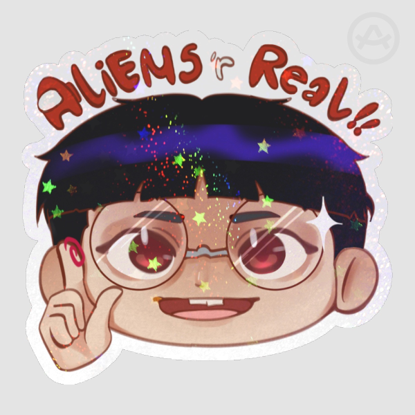 DANDADAN Okarun ALIENS R REAL!! | Words Sticker