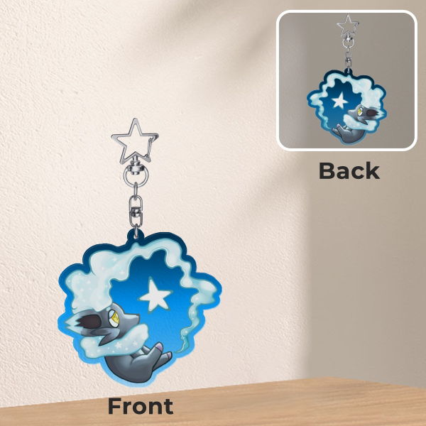 Hisuian Zorua Shiny Pokemon Tanaba Pokestar Festival Clear Acrylic Keychains