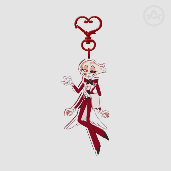 Hazbin Hotel: Angel Dust Maid Cafe Keychain 