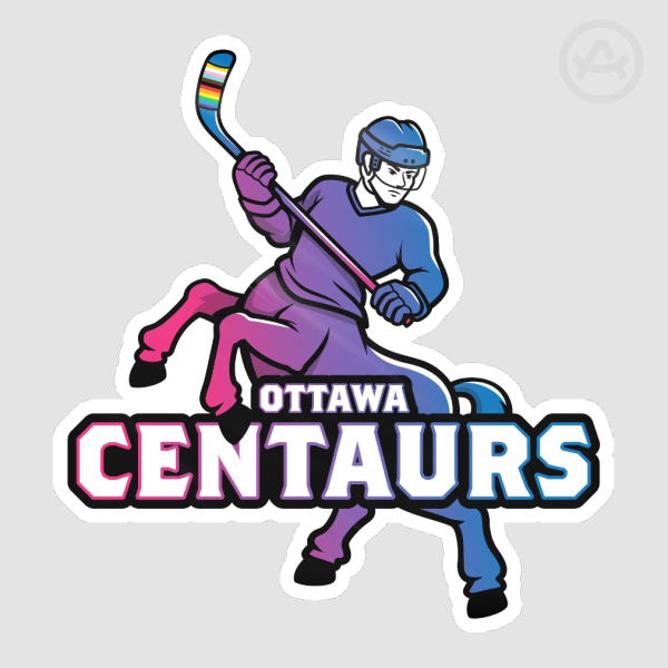 Ottawa Centaur Bi Pride Sticker