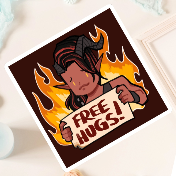 Free hugs sticker (Karlach)