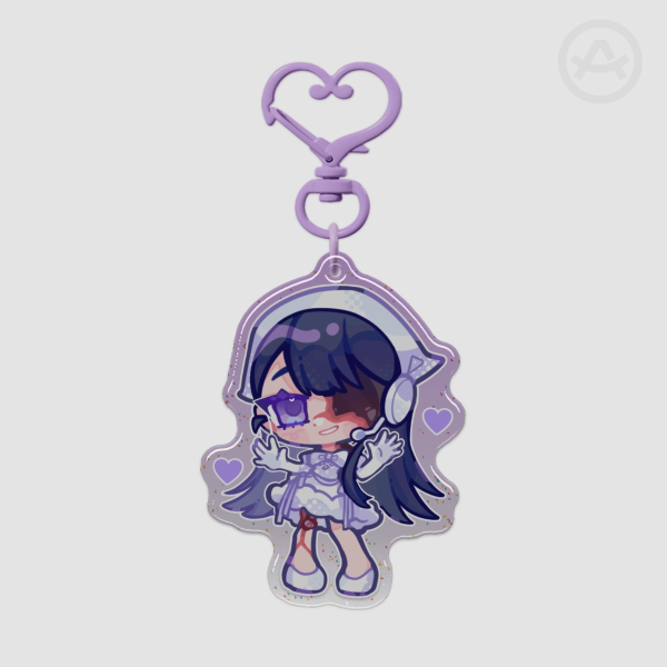 Sua (Zombie Stage) Epoxy Glitter Keychain