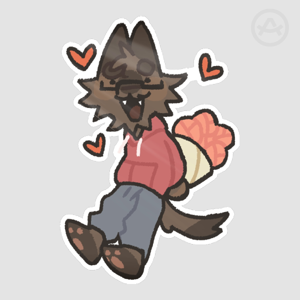 post with flowers sticker