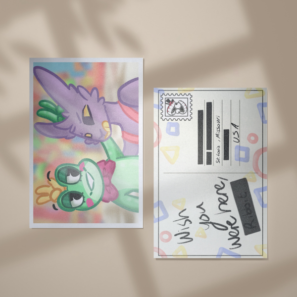 Wish You Were Here Postcard (The Amazing Digital Circus)