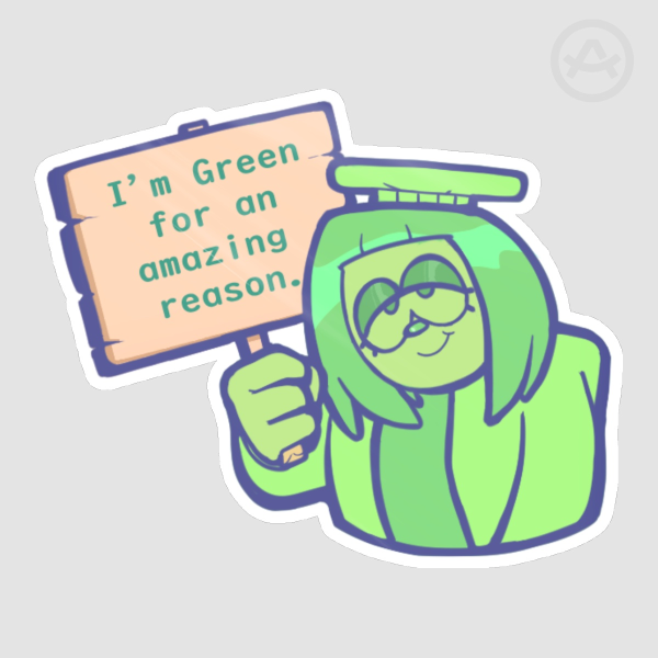 Green Deltarune Sticker