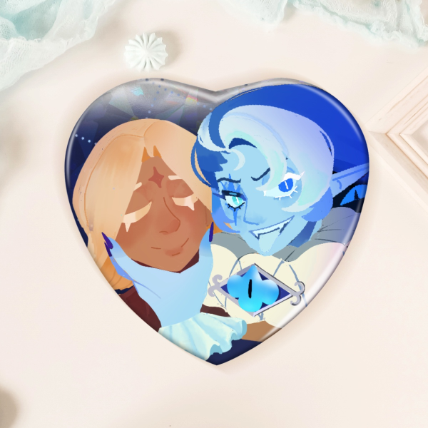 ShadowNilla Holographic Heart Button