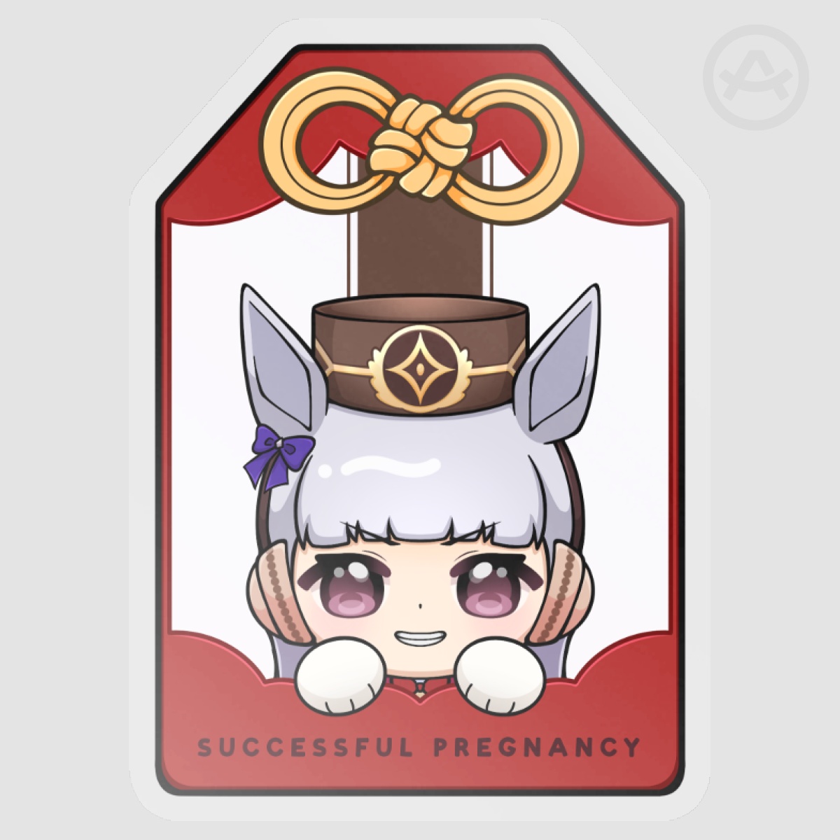 Gold Ship (Successful Pregnancy) PET Vinyl Die Cut Stickers