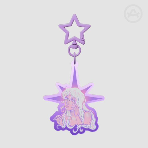 The Last unicorn star keychain